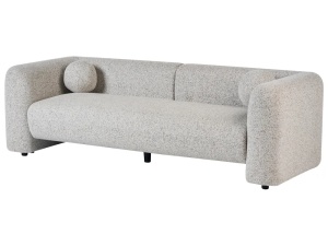 Produs Resigilat Canapea 3 locuri Re-Bloom Leiren, textil/eucalipt, 224x87x66 cm, arcuri sinuoase, spuma 24 kg/m3, 2 perne incluse, bej - Verificat A - Img 2