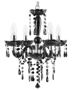 Produs Resigilat Candelabru Re-Bloom Kalang, fier, 50x50x135 cm, 4 lumini E14 max 40W, IP20, cablu 84 cm, negru - Verificat A - Img 1
