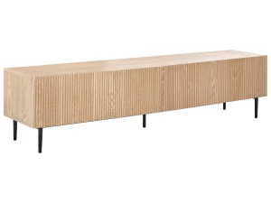 Produs Resigilat Comoda TV Re-Bloom Blythe, MDF/fier, 180x40x44 cm, 10 kg/sertar, natur/negru - Verificat B