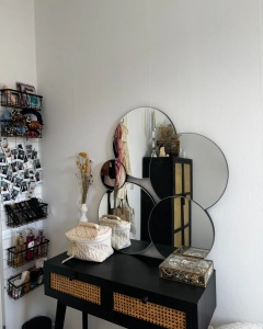 Produs Resigilat Oglinda de perete Re-Bloom Clais, sticla/MDF, 82x2x80 cm, forma neregulata, verticala - Verificat A - Img 3