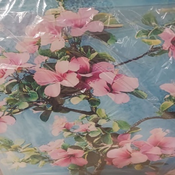 Set 3 tablouri decorative canvas model floral, 3x45x45 cm, panza/lemn, multicolor - Verificat A · Re-Bloom - Img 7