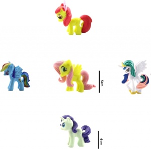 Set de 12 decoratiuni pentru tort Smileh, plastic, multicolor, 4-5 cm - Img 4