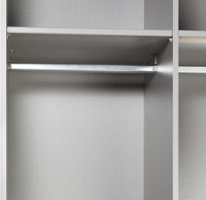 Set de 2 rafturi pentru mobilier Symple Stuff, MDF, gri, 50 cm - Img 2