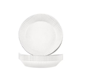 Set de 50 hartii de copt pentru friteuza cu aer TOYVIDDY, alb, 20 x 4,5 cm