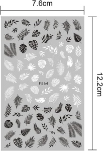 Set de 6 foi cu stickere pentru unghii Nicole Diary, PVC, multicolor, 12,2 x 7,6 cm - Img 2