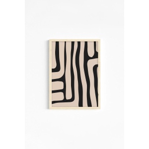 Set tablou decorativ Re-Bloom, 3 piese, MDF/lemn masiv, bej/negru, 50 x 70 cm - Img 2