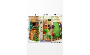 Set tablou decorativ Re-Bloom, 3 piese, MDF, multicolor, 70 x 50 cm - Img 2