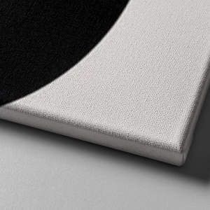 Set tablou decorativ Re-Bloom, 3 piese, panza/lemn, alb/negru/auriu, 50 x 50 cm - Img 3