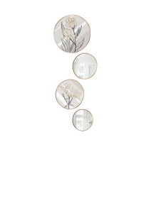 Set tablou decorativ Re-Bloom, 4 piese, lemn masiv, multicolor - Img 3