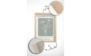 Set tablouri decorative Re-Bloom, 3 piese, lemn masiv/MDF, multicolor, 33 x 48 cm - Img 2