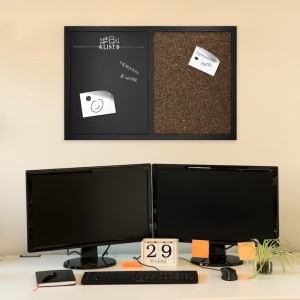 Tabla 3in1 Navaris, 4 crete, 3 magneti, 10 ace negre, 60 x 40 cm, Resigilat, Grad A - Img 2