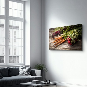 Tablou decorativ model legume pe sticla temperata 35x55 cm, imprimare UV, multicolor - Verificat A · Re-Bloom - Img 2