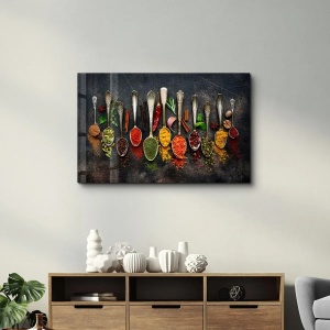 Tablou decorativ Re-Bloo, sticla temperata, multicolor, 70 x 110 cm - Img 4