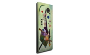 Tablou decorativ Re-Bloom, lemn/panza, multicolor, 30 x 80 cm