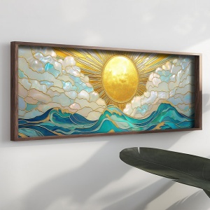 Tablou decorativ Re-Bloom, MDF/lemn masiv, multicolor, 40 x 120 x 3,5 cm - Img 2