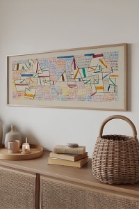 Tablou decorativ Re-Bloom, MDF/lemn masiv, multicolor, 50 x 120 cm, Resigilat, Grad B - Img 3
