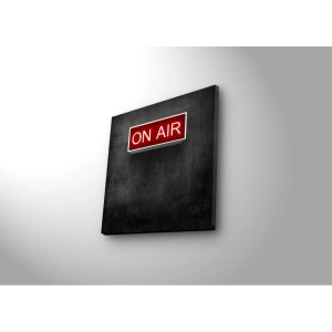 Tablou decorativ Re-Bloom, On Air, LED, panza/lemn, negru/rosu/alb, 28 x 28 cm - Img 2