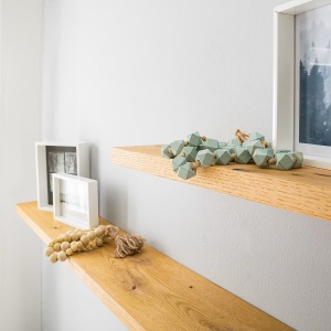Tenabo raft de perete, 120x20x3 cm, MDF furnirut, max 5 kg, stejar noduros - Verificat A · Re-Bloom - Img 5