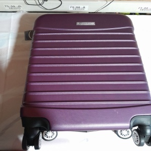 Troler cabina avion, Model Line, 4 roti duble cu rotatie 360°, maner telescopic, cifru, 55 x 36 x 20 cm, ABS, mov, Resigilat, Grad A - Img 5