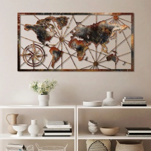 Wallxpert decor de perete din metal, 120x60 cm, grosime 1.5mm, 3.215 kg, multicolor - Verificat A · Re-Bloom - Img 2