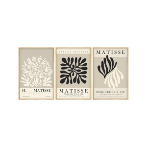 Wallxpert set 3 tablouri decorative cu rama, 3x50x70 cm, MDF 3mm, cadru lemn solid 2 cm, multicolor - Verificat A · Re-Bloom