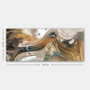 Wallxpert tablou decorativ canvas, 50x120 cm, panza 100%, cadru lemn 100% grosime 3 cm, format panoramic, multicolor - Verificat A · Re-Bloom - Img 2