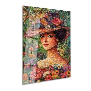 Wallxpert tablou din sticla securizata 30x40 cm, sticla calita 4mm, imprimare UV, hardware preinstalat, multicolor - Verificat A · Re-Bloom
