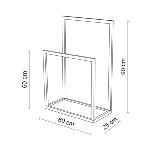 Woody Fashion suport prosoape, metal 100%, 25x60x90 cm, negru - Verificat A · Re-Bloom - Img 3