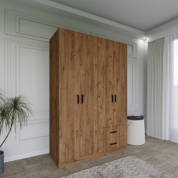 Yaman dressing 120x45x180 cm, PAL 100% melaminat 18mm, maro - Verificat A · Re-Bloom - Img 4