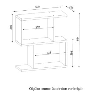 Странична масичка Re-Bloom, МДФ/ПДЧ, бяла, 50 x 55,4 x 17,5 см, прелакирана, клас А - Img 2
