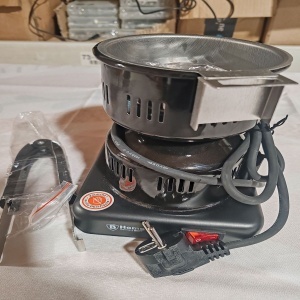 Aprinzator carbuni narghilea, electric, 450W, tip ibric, negru, cu protectie termostatica, control temperatura si picioare antialunecare, capacitate 8 carbuni, Resigilat, Grad A - Img 4