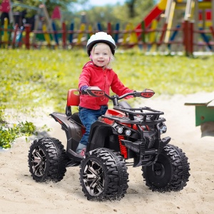 ATV electric copii Re-Bloom, 12V 10AH, metal/PP, 100x65x73 cm, faruri+pedale, 3-8 km/h, autonomie 45 min, varsta 3-5 ani, 30 kg, rosu/negru - Verificat A · Re-Bloom - Img 3