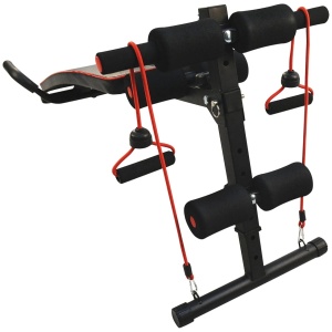 Banca multifunctionala pentru fitness, reglabila, otel/EVA, rosu/negru, 56,5 x 135 x 50-68 cm, Resigilat, Grad A - Img 6