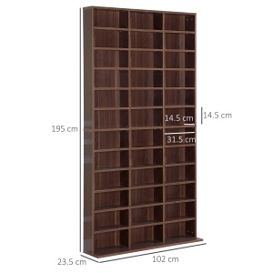 Biblioteca Re-Bloom, PAL, 195x102x23.5 cm, compartiment 31.5x14.5x14.5 cm, 50 kg, maro - Verificat A · Re-Bloom - Img 2