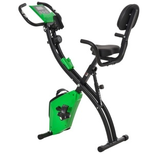 Bicicleta fitness pliabila 2 in 1 Re-Bloom, 8 nivele de rezistenta, otel/ABS, verde/negru, 97 x 51 x 115 cm, Resigilat, Grad A