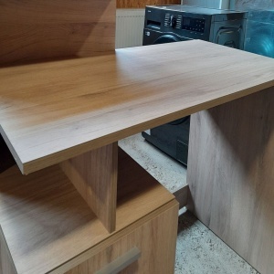 Birou Irim Beta, 110x54.5x75 cm, Gri/Alb, Resigilat, Grad A - Img 6