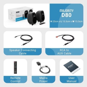 Boxe active stereo, Majority, D80, pentru TV sau PC, EQ personalizat, 80 W, Resigilat, Grad A - Img 4