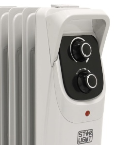 Calorifer electric cu ulei Star-Light YOH11G, 2500 W, 11 elementi 145 x 582 mm, 5 canale ulei, 3 trepte de putere, Termostat reglabil, Indicator luminos, Gri, Resigilat, Grad A - Img 3