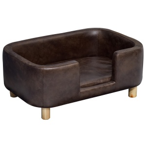 Canapea pentru animale Re-Bloom, lemn/spuma, maro inchis, 74 x 48,5 x 31 cm, Resigilat, Grad A