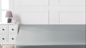 Cearsaf de pat cu elastic, bumbac 100%, 160x200+30 cm, gri - Verificat A · Re-Bloom - Img 3