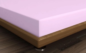 Cearsaf de pat cu elastic Premium Ranforce, bumbac 100%, 100x200+30 cm, liliac - Verificat A · Re-Bloom - Img 2