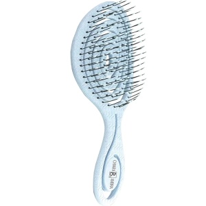 Chiara Ambra perie par Bio, 22.3cm, paie/PP/nailon/rasina epoxidica, pentru par drept/ondulat/umed, fara tragere, albastru deschis - Verificat A · Re-Bloom