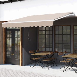 Copertina extensibila de exterior Re-Bloom, poliester 280g/m²/aluminiu/metal, 295x200 cm, deschidere manivela diametru 13x1480mm, bej - Verificat A · Re-Bloom - Img 2