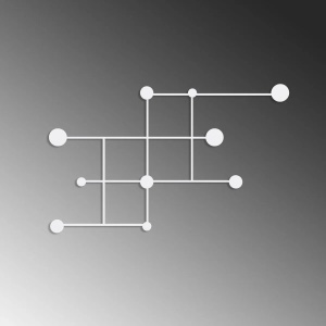 Cuier de perete Re-Bloom, metal, alb, 112 x 64 x 10 cm - Img 5