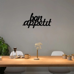 Decor de perete Bon Apetit Re-Bloom, metal, negru, 50 x 30 cm - Img 2