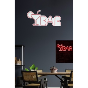 Decor de perete Re-Bloom, LED, PVC, alb/rosu, 50 x 23 x 3 cm - Img 3