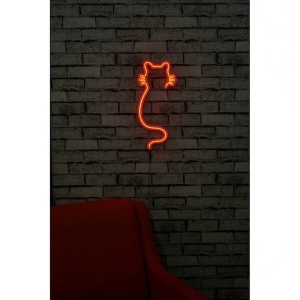Decor de perete Re-Bloom, model pisica, LED, rosu, 22 x 48 cm - Img 6