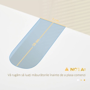 Dulap pentru chiuveta Re-Bloom, 2 usi, MDF/otel, alb/auriu, 60 x 30 x 65 cm, Resigilat, Grad A - Img 6