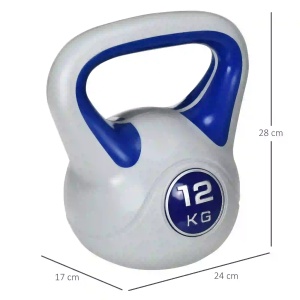 Gantera cu maner confortabil, PU/nisip, gri/albastru, 24 x 17 x 28 cm, 12KG, Resigilat, Grad A - Img 3
