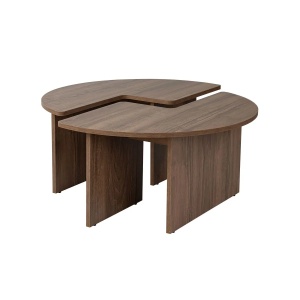 Hanah Home masa cafea rotunda living D90x41 cm, PAL 18mm, design minimalist, nuc - Verificat A · Re-Bloom
